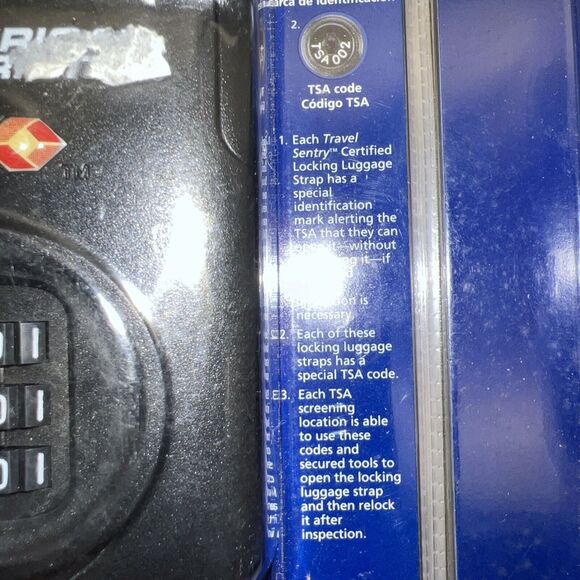 American Tourist Travel Sentry 2 Locking Luggage Straps NEW IN PACKAGES - Picture 2 of 3